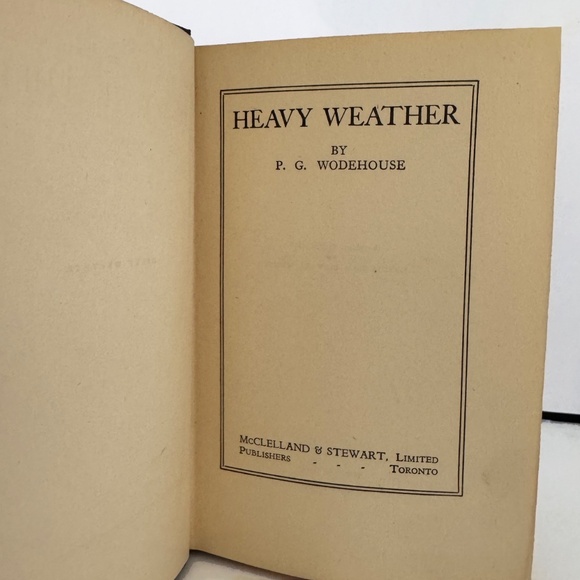 Heavy Weather by P. G. Wodehouse first Canadian edition 1933 - Picture 5 of 7